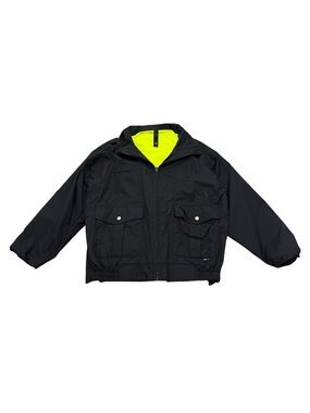 Men’s Gerber Reversible High Visibility Jacket Black Neon Reflective 2010s